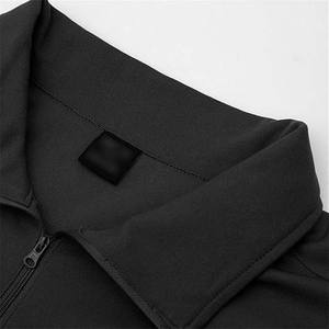 Camiseta Deportiva de Manga Corta para Hombre, con Cierre de 1/4, Transpirable, Estilo Urbano, de Algodón/Poliéster, Color Personalizado, Talla Grande - Product Image 3