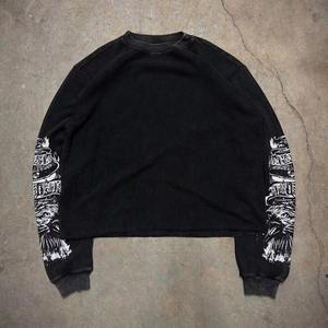 Camiseta Térmica de Manga Larga de Punto Waffle de 320 GSM, 100% Algodón, Diseño Gráfico Personalizado DTG - Product Image 1