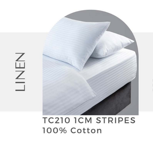 Juego de Ropa de Cama de Hotel de Lujo 100% Algodón a Rayas, Técnica de Tejido Peinado Compacto 40/1, 400 Hilos, Juego de Funda Nórdica y Sábanas - Product Image 2