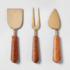 Trancheuse à fromage en acier inoxydable plaqué argent, Style moderne, poignée en marbre bleu ciel, épandeur à fromage en argenterie - Product Image 4