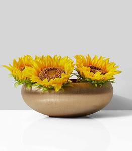 Cuenco decorativo de metal dorado hecho a mano, sin BPA y ecológico, resistente al calor, apto para lavavajillas para decoración de fiestas - Product Image 3