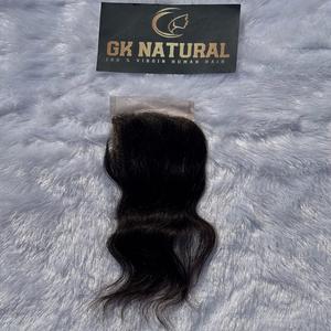 Cabello humano 100%, cierre de encaje 4x4 para encaje suizo, sin enredos, sin desprendimiento, negro Natural, 14 pulgadas - Product Image 5