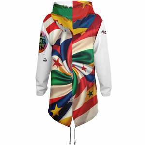 Echoes on <b>the</b> Pitch Hoodie a Kaleidoscope of Flags Motion for Sports Fans Fans of Team <b>Spirit</b> or As a Promotional Sweatshirt - Product Image 2