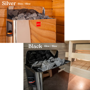 Calentador de Sauna de Pared, Horno de Vapor Seco, 6kW 8kW, Plateado/Negro, 240V 60Hz, Monofásico, para Uso Comercial y Doméstico - Product Image 3