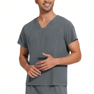 Elegante camiseta personalizada para hombre con opciones de bordado de impresión de logotipo cómodo uniforme médico profesional para el cuidado de la salud - Product Image 4