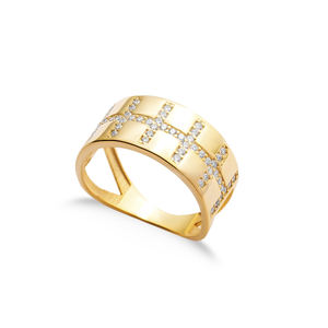 Unique CZ Stones Band <b>Ring</b> Turkish Handcrafted Wholesale 925 Sterling Silver Jewelry for Women Handmade Jewellery - Product Image 1