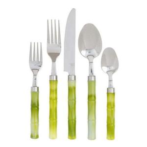 <b>Clear</b> Multi Color Acrylic Handle Silver Polished Dinner Fork Cutlery Set Luxury Stainless Steel Flatware Dining Tableware - Product Image 6
