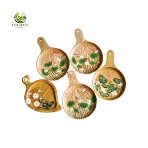 Plato de Servir de Madera con Forma de Animal, Diseño de Dibujos Animados Grabado, Hecho a Mano, Diseño Bonito y Ecológico, Platos para Regalos - Product Image 4