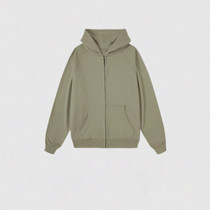 เสื้อฮู้ดมีซิปโอเวอร์ไซส์ผ้าฝ้ายมีฮู้ด360g สำหรับ100% น้ำหนักมากโลโก้ออกแบบได้ตามต้องการ - Product Image 2