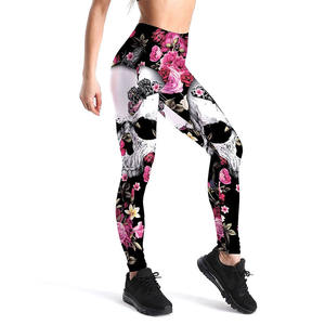 Pantalons de sport pour femmes à prix de gros avec leggings imprimés sans couture motif crâne – Qualité supérieure, design tendance, leggings pour femmes de bonne qualité - Product Image 5