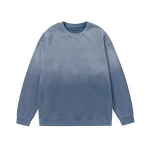 Nouveau sweat-shirt à col rond délavé à l'acide à manches longues en coton vintage chemises de survêtement personnalisées pour hommes vêtements pour hommes à vendre - Product Image 2