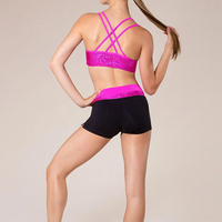 Vêtements de sport pour femmes, vêtements de sport, short de sport à taille basse à deux épaules, contrôle du ventre, ensemble de fitness, soutien-gorge de sport pour femmes, ensembles de yoga