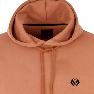 เสื้อฮู้ดผู้ชายแบบสวมหัว ผ้าฟลีซ สีพื้น สไตล์ลำลอง - Product Image 3