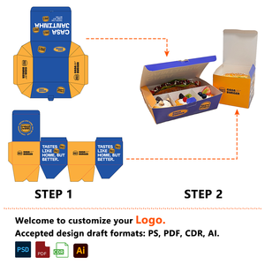 Boîte à emporter personnalisée avec compartiment pour sauce, emballage pour pâtisseries, desserts, snacks, frites, burgers, empanadas, chocolat, plateau à tremper - Product Image 5