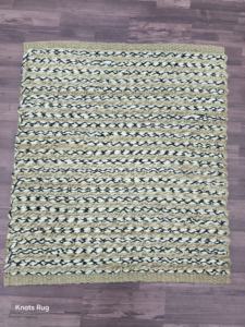 พรมปอกระเจาทำด้วยมือคุณภาพพรีเมี่ยมดีไซน์ทันสมัยลายแอบสแตรกมือและปรับขนาดได้ - Product Image 5