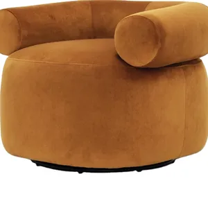 DISEN Furniture Modern Hug sedia girevole sedia da soggiorno sedia per il tempo libero in tessuto boucle per mobili per la casa