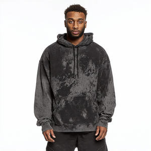 Winter Oversized Washed Eco-Friendly Breathable Tracksuits <b>Men</b> Jogger Acid <b>Wash</b> Drop Shoulder Hoodie Stone <b>Wash</b> Sweatpants Set - Product Image 4