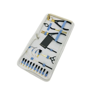 Ensemble d'outils pour extensions de cheveux en acier inoxydable bleu foncé, kit d'application professionnel de micro-liens comprenant des pinces, des ciseaux et un crochet de traction - Product Image 4