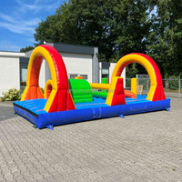 Parcours d'obstacles gonflable coloré de nouvelle conception pour adultes et enfants, Gonflable Inflables Dmuchaniec Obstacle pour le plaisir en plein air