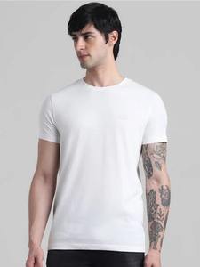 T-shirt en coton doublement cousu avec col rond uni pour uniforme scolaire vêtements pour le personnel d'hôtel disponible à bas prix - Product Image 4