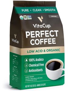VitaCup Perfect Low Acid Coffee Ground Dark Roast Guatemala Single Origin, Clean & Pure for Drip Coffee Brewers 11 ounces - Product Image 6