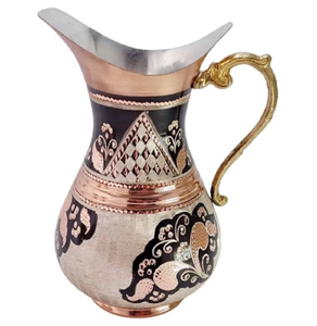 Pichet en cuivre personnalisé de haute qualité Pichet à boire en cuivre avec couvercle pour hôtel restaurant Pichet à eau en métal en cuivre pour Offre Spéciale - Product Image 5