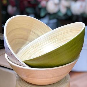 Bol à salade en bambou filé en gros, bols en bambou du Vietnam - Product Image 4