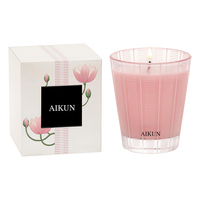 AIKUN lilin kedelai beraroma kayu mawar toples kaca aromatik bakar bersih untuk dekorasi sekolah kamar tidur atau pernikahan
