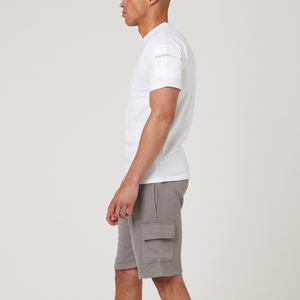 Alta calidad personalizado hombres verano 2 piezas algodón poliéster manga corta pantalones cortos conjuntos camiseta y conjunto corto para hombres - Product Image 4