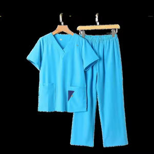 2025, venta al por mayor, traje de quirófano, de alta calidad uniforme de enfermera, uniforme médico de LICRA, uniformes elásticos, conjunto de Top y pantalones uniformes - Product Image 4