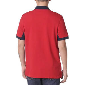 Men's Premium Casual Printed Contrast for <b>Shirt</b> | Vibrant Red <b>Navy</b> <b>Blue</b> Collar Underarm Panels | Breathable Urban Lifestyle - Product Image 5