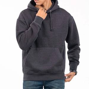 เสื้อฮู้ดดี้ผู้ชายผ้าฝ้าย 100% น้ำหนักเบา ออกแบบเองได้ คุณภาพสูง พิมพ์ลายดิจิทัลแบบเรียบ สวมใส่สบายในฤดูหนาว - Product Image 1