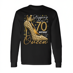 Camiseta promocional de manga larga para mi 70.º cumpleaños: Tacones altos de 70 años - Product Image 2