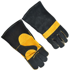 Guantes de soldadura de cuero Llegada Resistencia al calor Guantes de seguridad razonables Resistencia al calor personalizado Azul Doble reforzado - Product Image 3