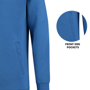 Vente en gros de sweatshirts unisexes confortables et anti-rides à col montant en polaire avec fermeture éclair vêtements de sport confortables grande taille - Product Image 4