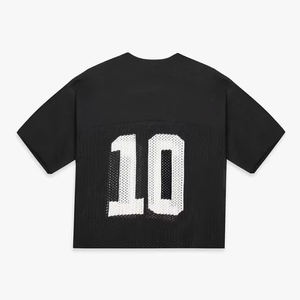 Camisetas de fútbol en blanco con logotipo personalizado al por mayor, camisetas de fútbol atléticas de malla para practicar deportes, camisetas sueltas de malla - Product Image 1