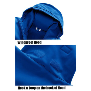 Veste coupe-vent imperméable nouveau style pour hommes avec capuche solide manteau décontracté pour le printemps automne toile tissu - Product Image 4