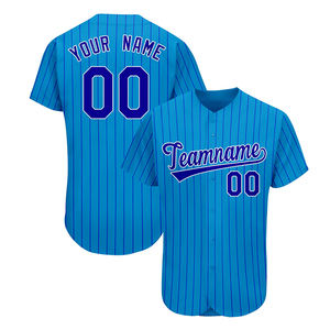 Uniformes de entrenamiento de softball personalizables para hombre, camisetas de béisbol personalizadas, a rayas, nombre impreso, número, talla grande, transpirable - Product Image 3
