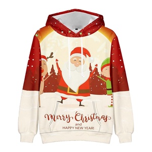 Sweat à capuche unisexe en crochet, design de Noël personnalisé de haute qualité, décontracté, léger, infroissable, 100 % coton, écologique - Product Image 1