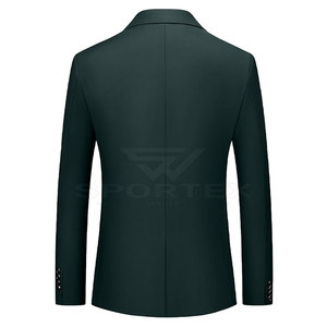 Vente en gros de blazers de haute qualité pour hommes avec logo personnalisé, simple boutonnage, manches longues, nouveau design, prix raisonnable, sur mesure, OEM - Product Image 2