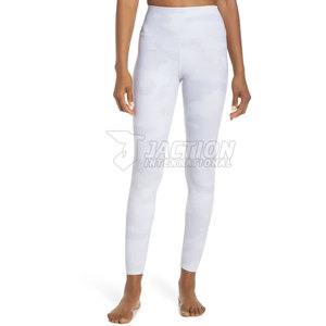 Leggings de yoga avec logo personnalisé imprimé, taille élastique, vente directe d'usine, vêtements de sport, service OEM. - Product Image 2
