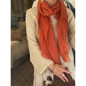 Pañuelo de Lino Sienna de Alta Calidad, Hijab Étnico Modesto de Satén, Tejido de Seda Transpirable, 75x200cm, para Mujer, Verano - Product Image 1