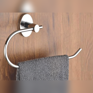 Porte-serviettes mural en métal de qualité industrielle, accessoire de salle de bain, solutions d'économie d'espace, fournisseur antirouille - Product Image 1