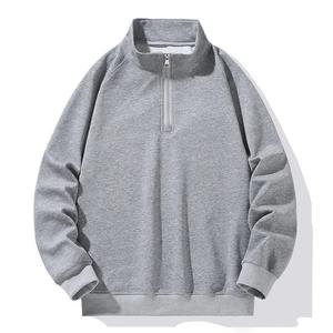 large size <b>Sweatshirt</b> <b>Men</b> <b>Half</b> Turtleneck <b>Zip</b>-up Long Sleeve Pullover Male Loose Fit Spring Autumn Large Plus - Product Image 2