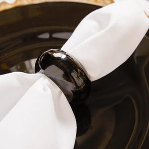 Anillo para Servilletas Moderno con Espejo Negro, Aspecto Brillante Premium para Decoración Diaria de Mesa en el Hogar, Restaurantes y Eventos - Product Image 3