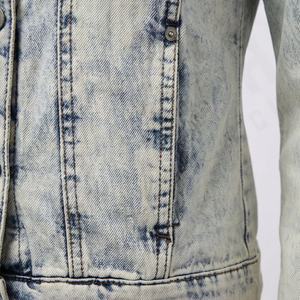 Veste en jean pour femme, doublure en laine et lin respirante, fermeture à boutons, manches longues, design tendance, taille XL, fabriquée pour l'automne et l'hiver - Product Image 5