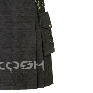 Kilt táctico utilitario para hombre de mezclilla resistente con bolsillos de carga para el trabajo y el uso diario al aire libre - Product Image 3