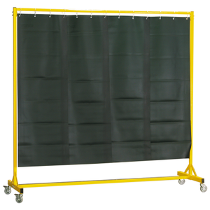 Partizione di saldatura mobile 2000x2000x600mm tenda in PVC DIN EN 1598 - Product Image 1