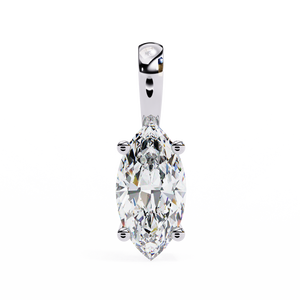 Pendentif en or 18 carats avec un magnifique diamant de laboratoire taille ovale (0,93 ct) – Tons or jaune/rose/blanc – Collier de fiançailles - Product Image 2