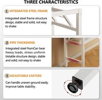 Bureau pliable moderne rustique finition marron pour petits espaces aucun assemblage requis Table compacte pour chambre à coucher bureau meubles de maison